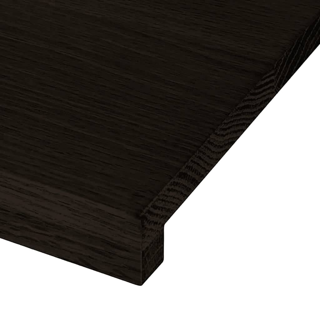 Laiptų pakopos, 12 vnt., tamsiai rudas, 110x30x2 cm, ąžuolo