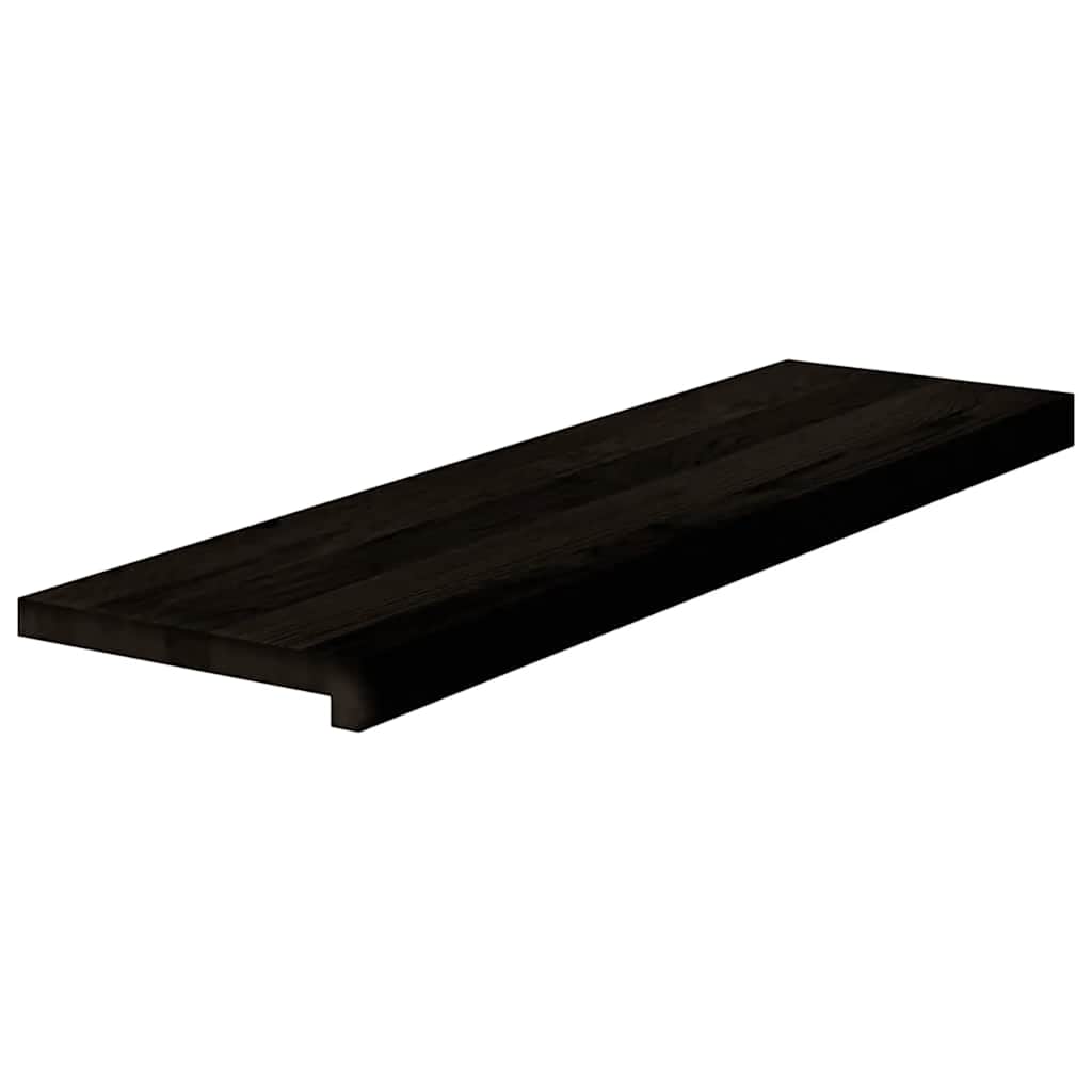 Stair treads, 16 pcs, dark brown, 90x25x2 cm, oak
