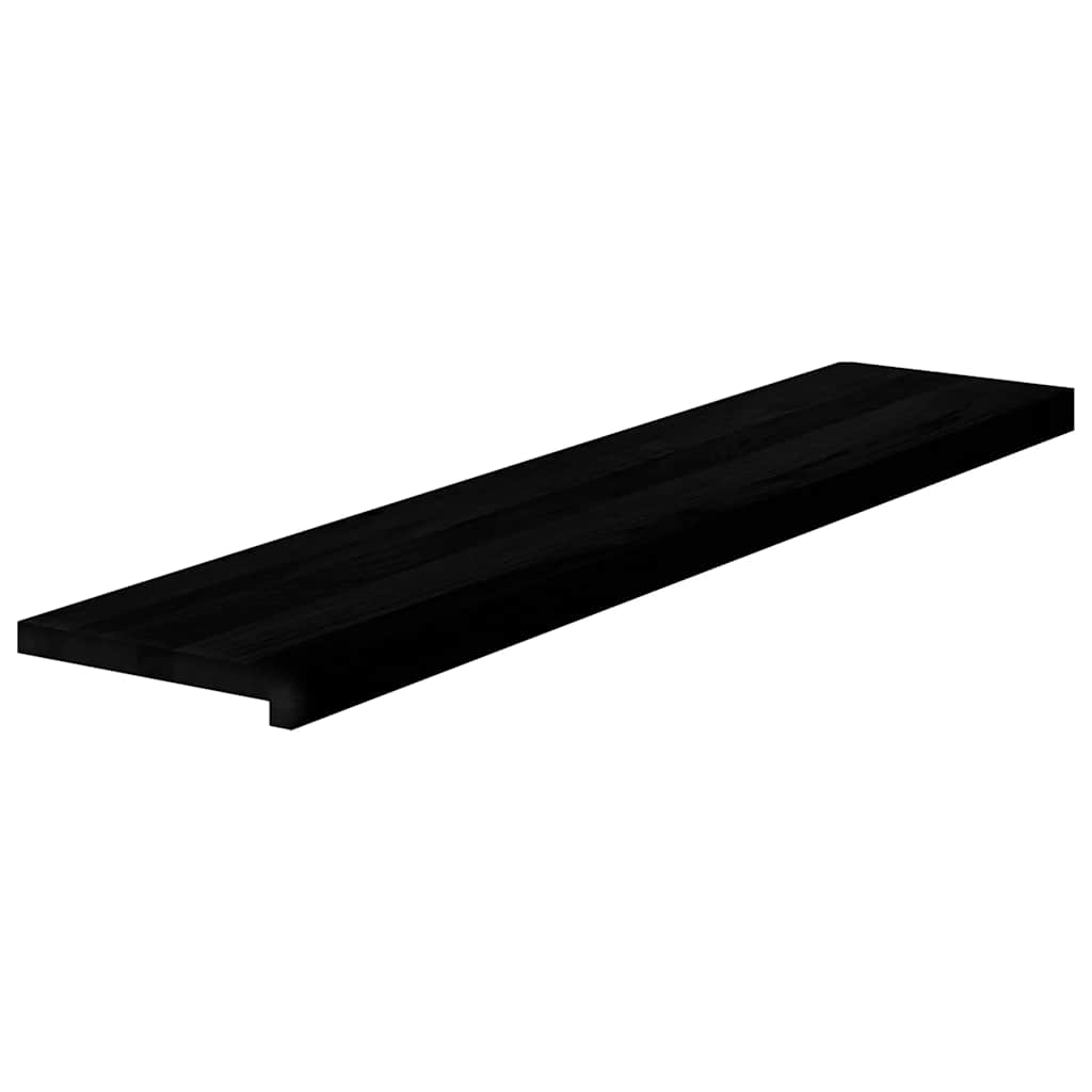 Stair treads, 20 pcs, dark brown, solid oak wood