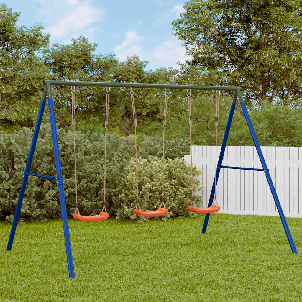 Outdoor swing set with 3 swings