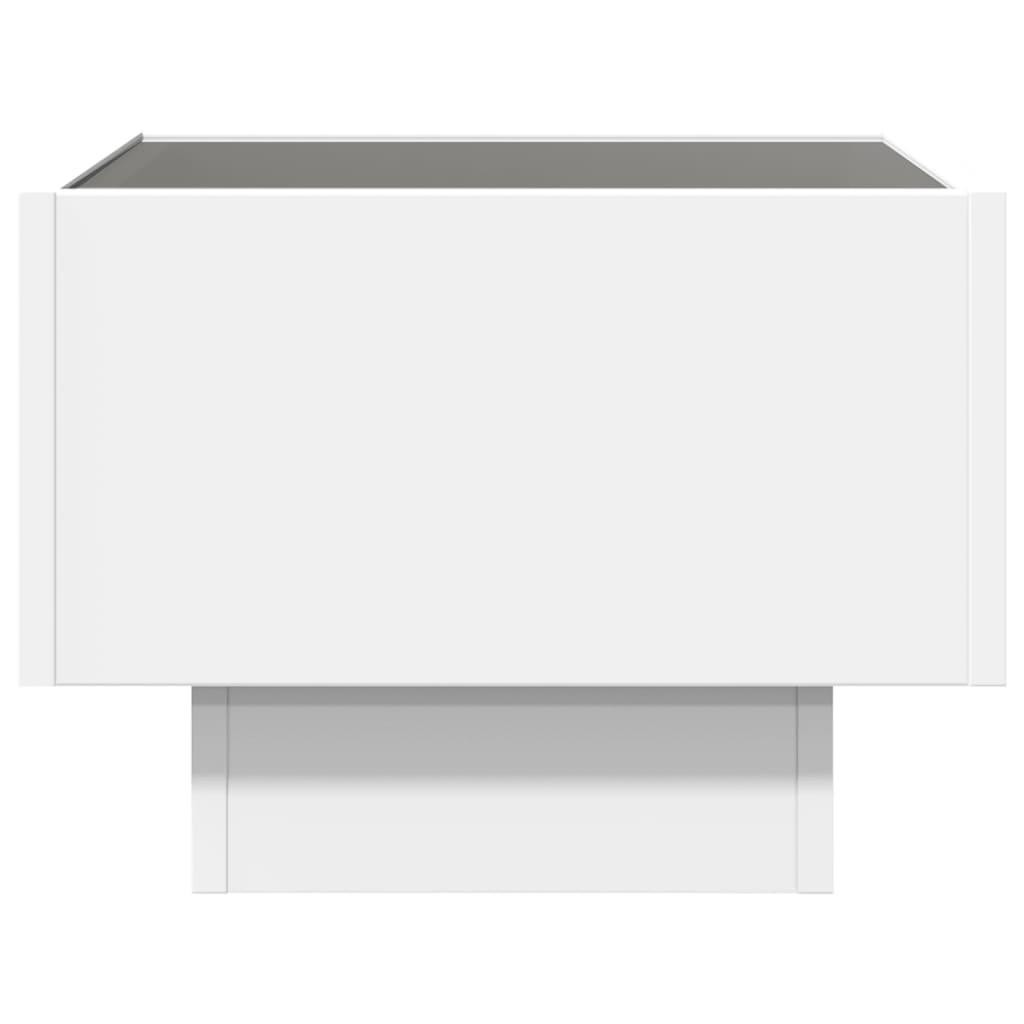 Nightstand with Infinity LED, white, 40x40x30cm