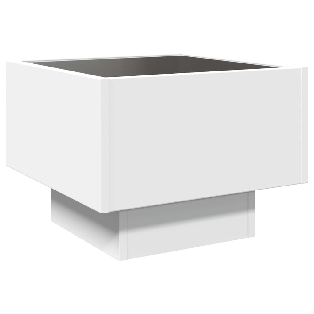 Nightstand with Infinity LED, white, 40x40x30cm