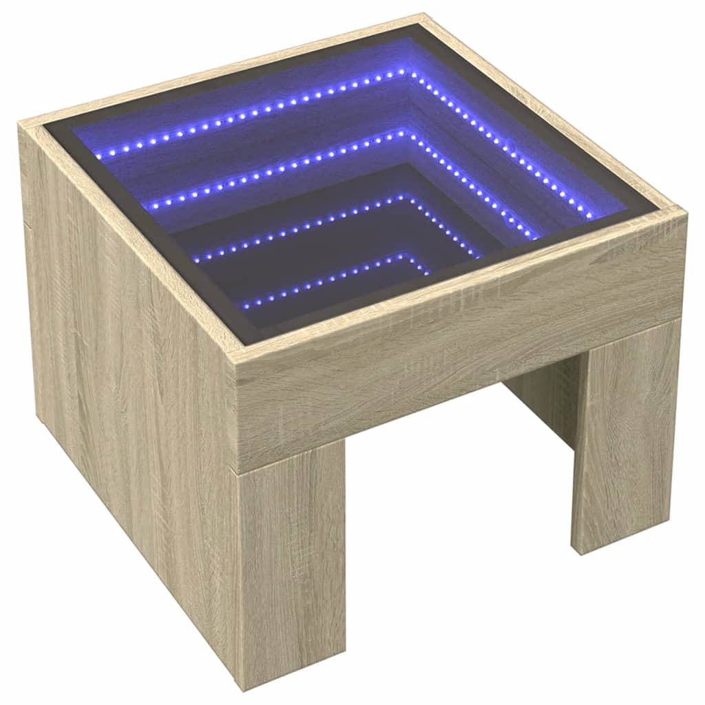 Naktsskapītis ar Infinity LED apgaismojumu, ozols, 40x40x30cm
