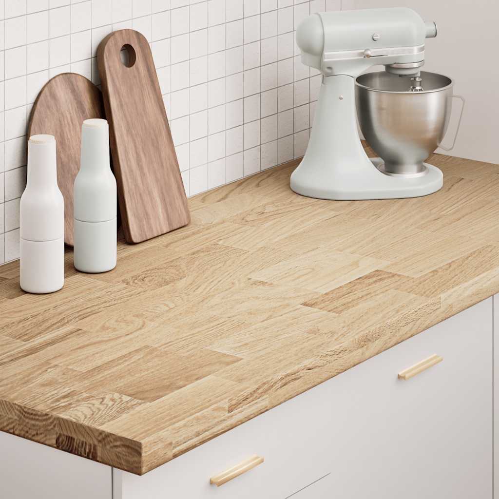 virtuves virsma 140x63,5x4 cm ozola masīvkoka taisnstūra