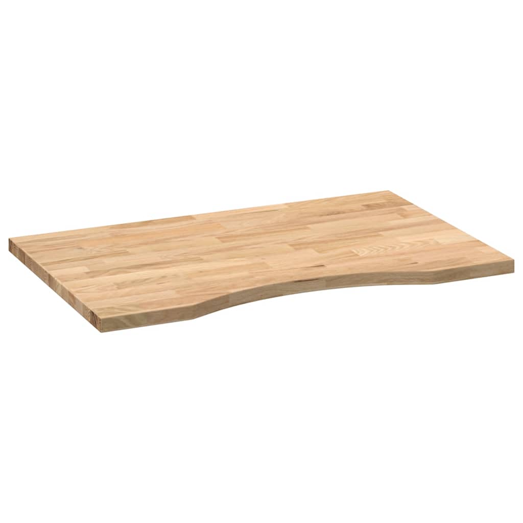 untreated countertop 80x50x2.5 cm solid oak rectangle