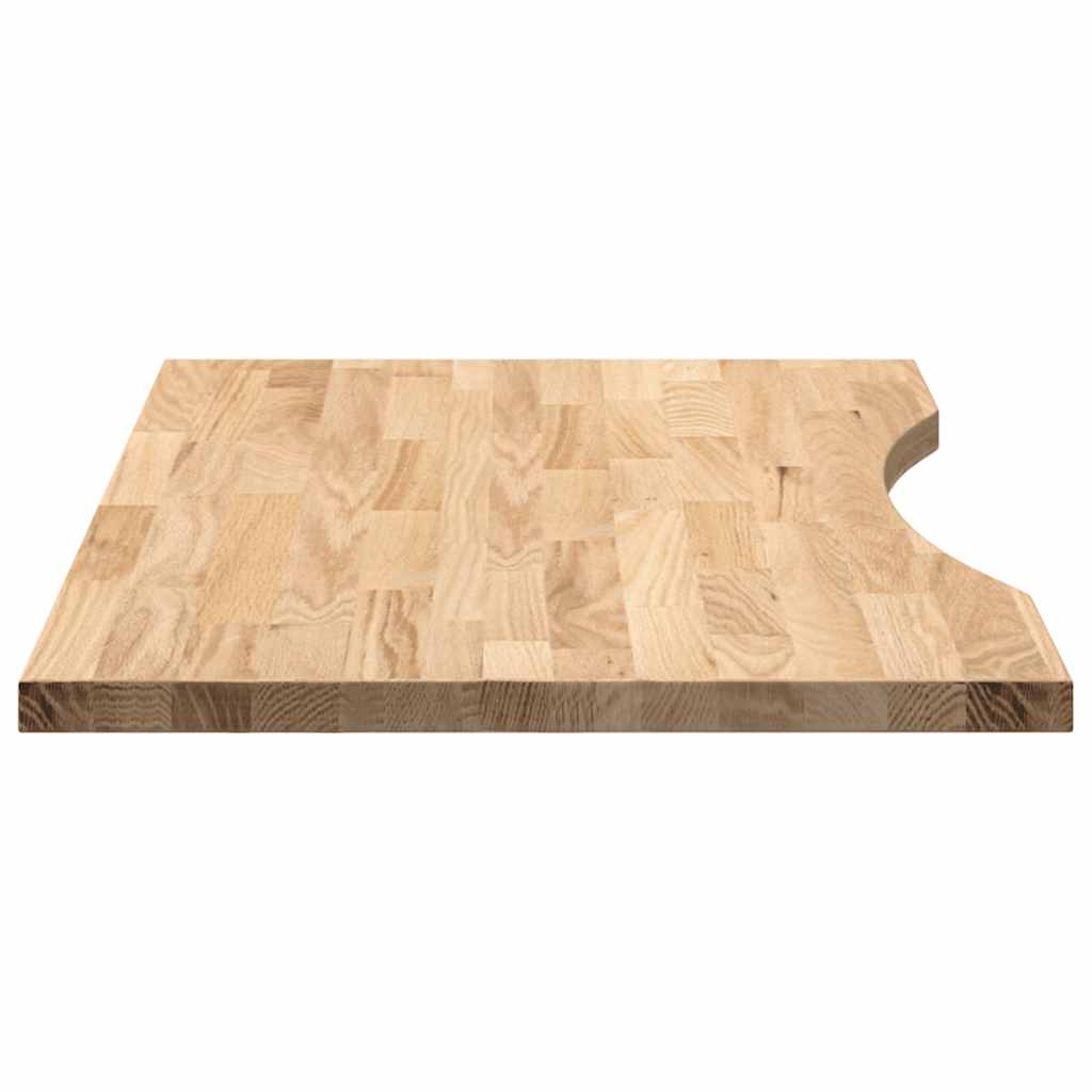 untreated countertop 80x50x2.5 cm solid oak rectangle