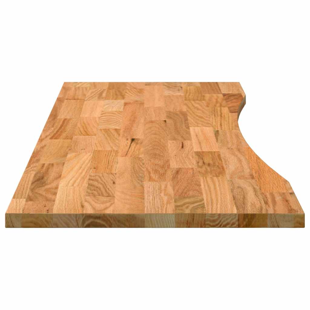 Desk worktop, light brown, oak, rectangular