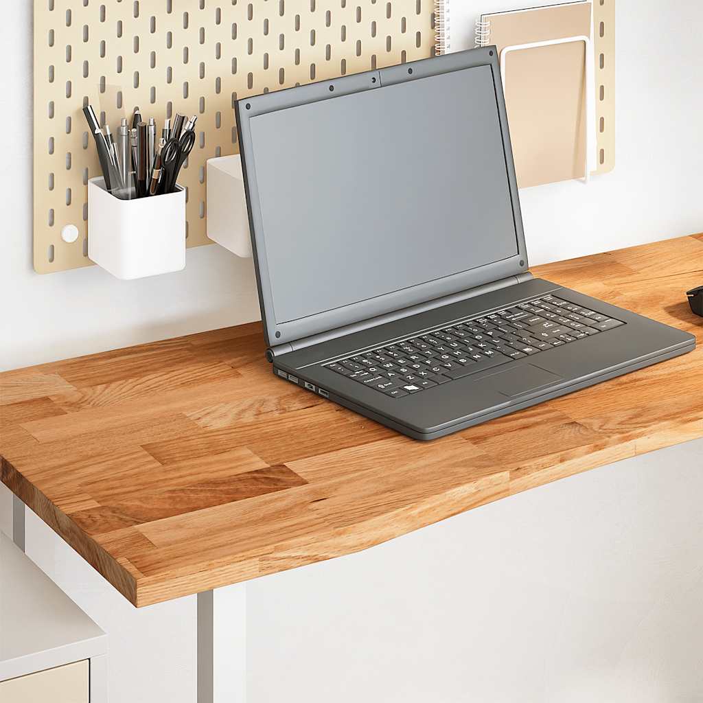 Desk worktop, light brown, oak, rectangular