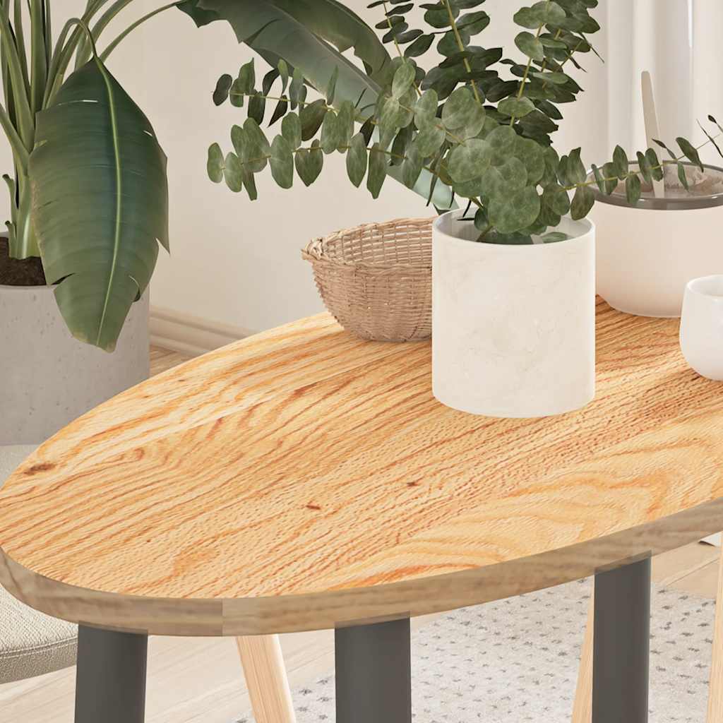 Ozolkoka masīvkoka virsma 80x40x2 cm ovāla