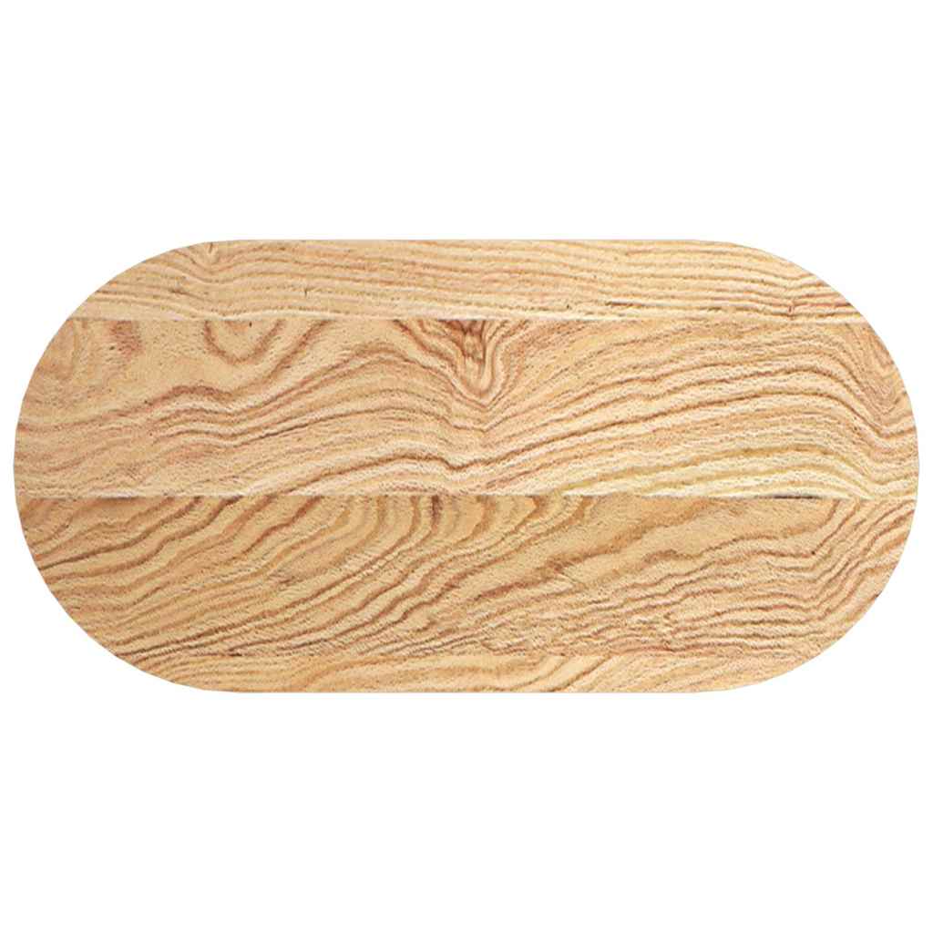 stalviršis 80x40x2 cm ąžuolo masyvo ovalus