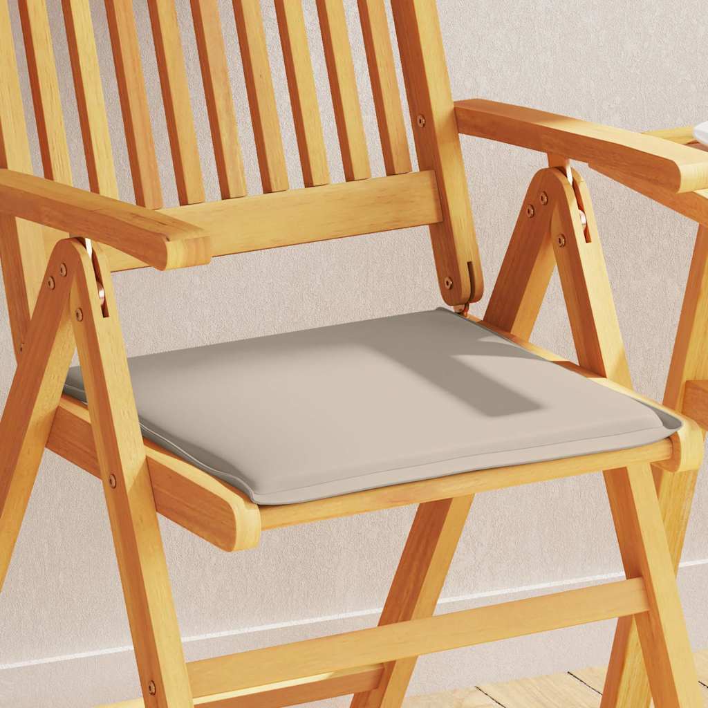 Garden seat cushions, 2 pcs., taupe, 45x45x2cm, square