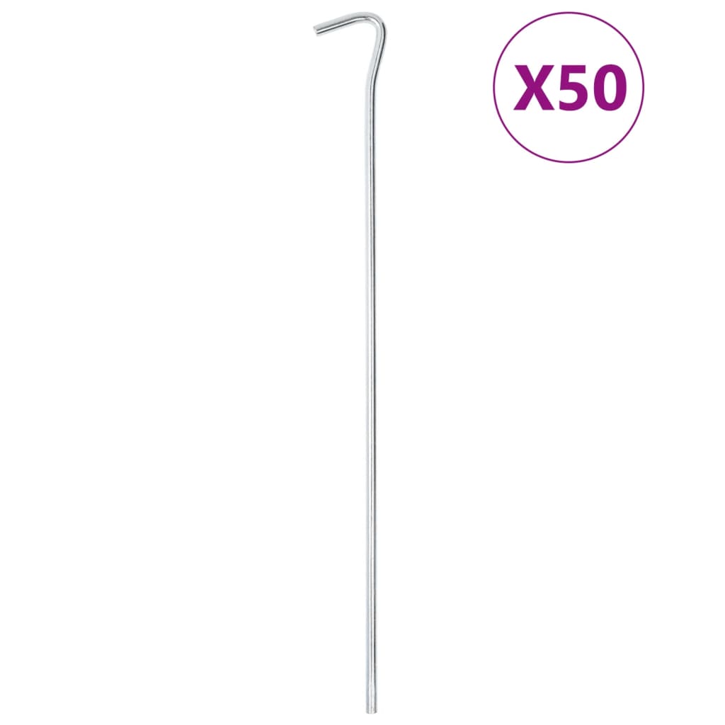 Tent pegs, 50pcs., 30cm, diameter 7mm, steel