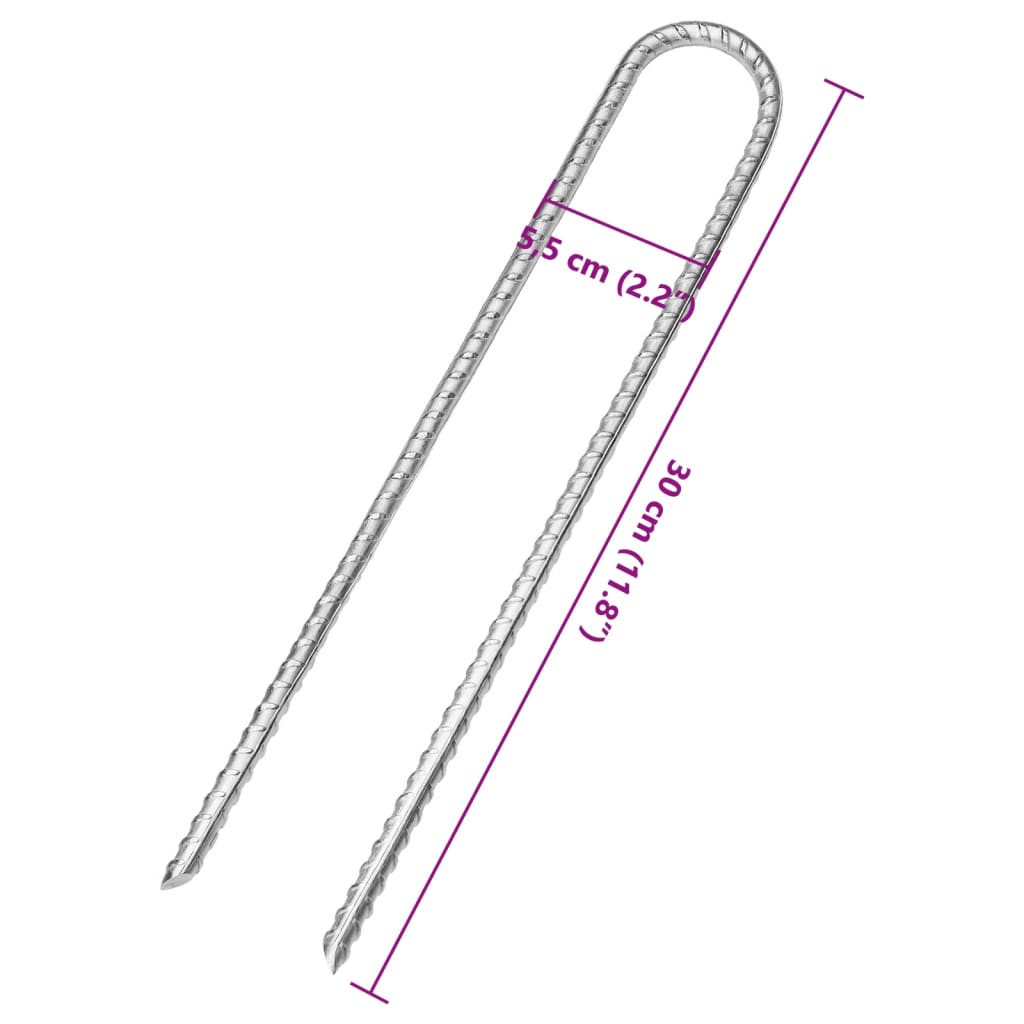 Telts mietiņi, 12 gab., 30 cm, diametrs 7 mm, U veida