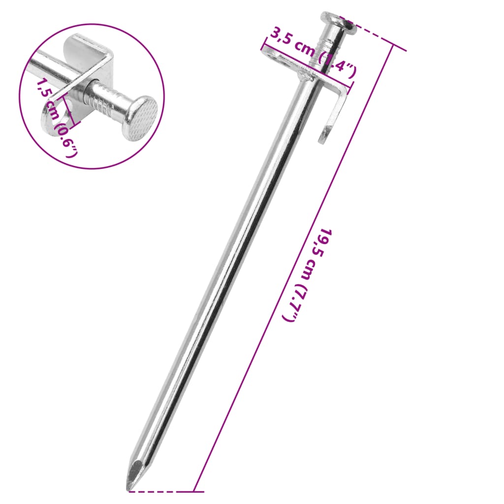 Telts mietiņi, 24 gab., 19,5 cm, diametrs 8 mm, tērauds