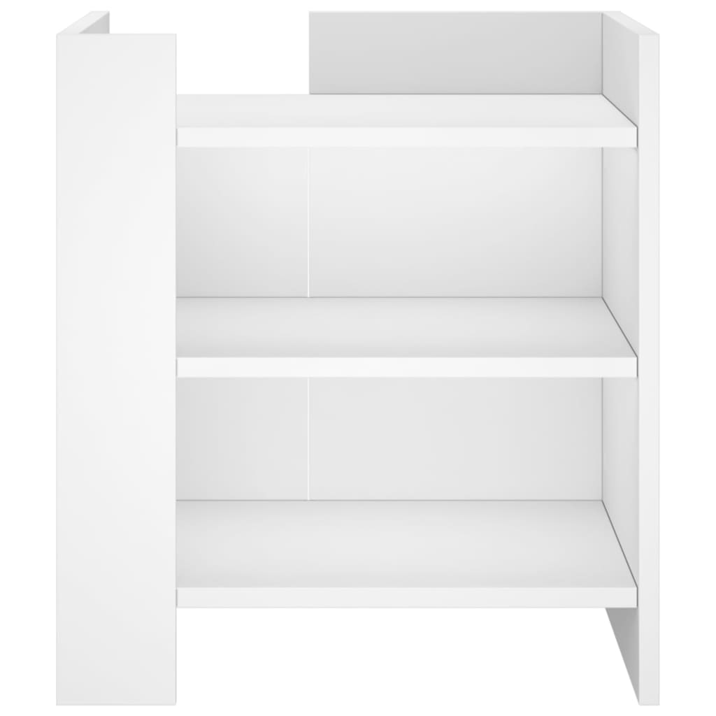 Bedside table, white, 45x50x50cm, engineered wood