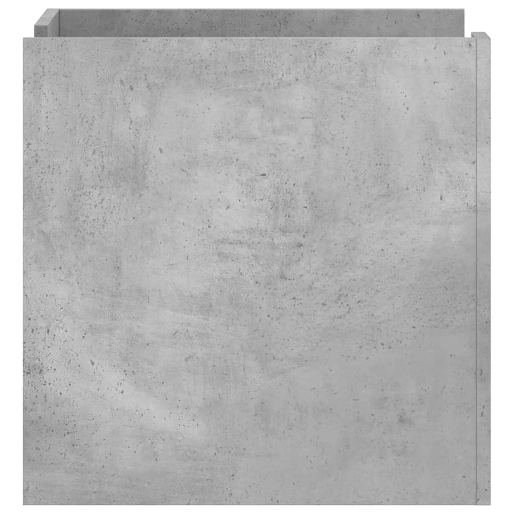 Bedside table, concrete grey, 45x50x50cm, engineered wood