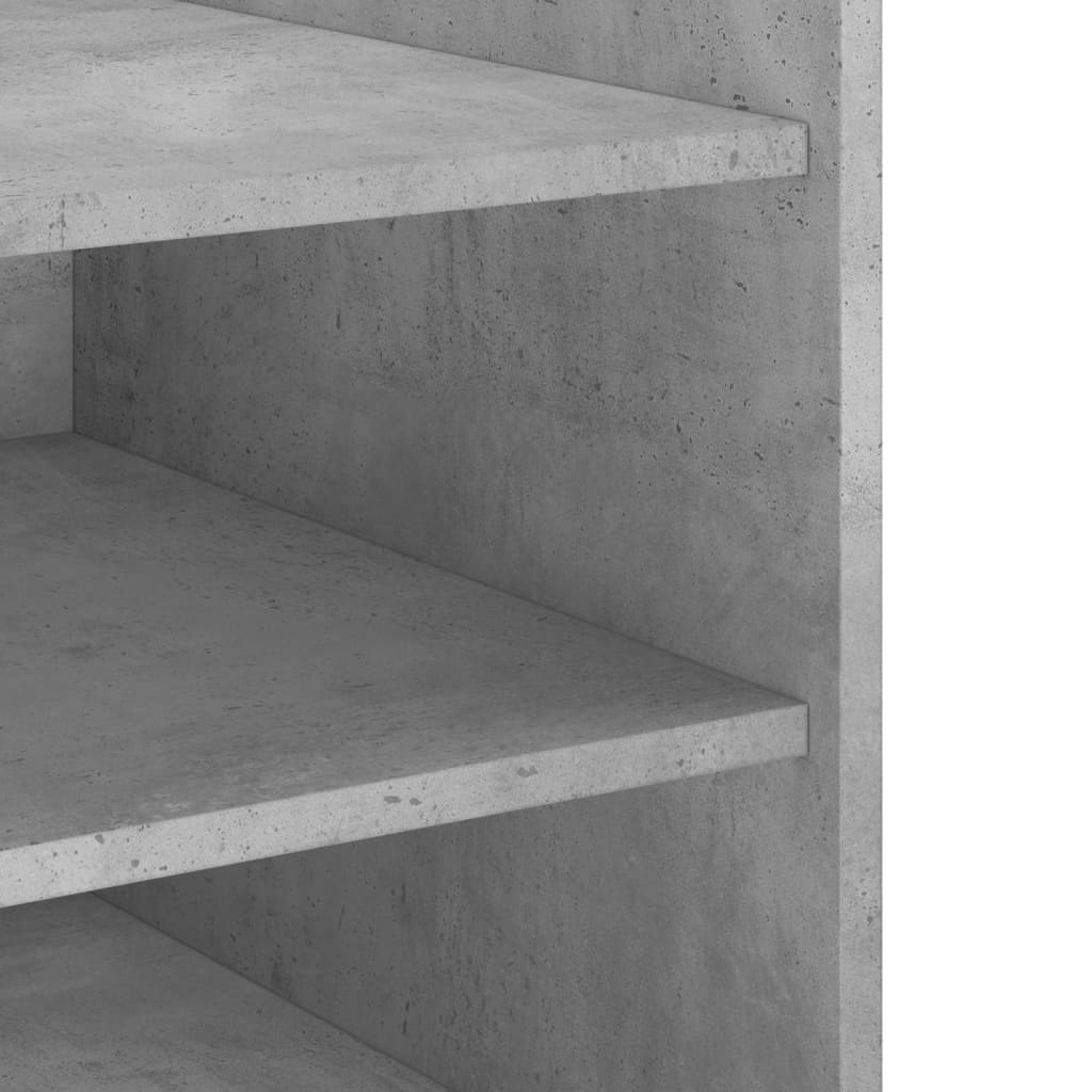 Bedside table, concrete grey, 45x50x50cm, engineered wood