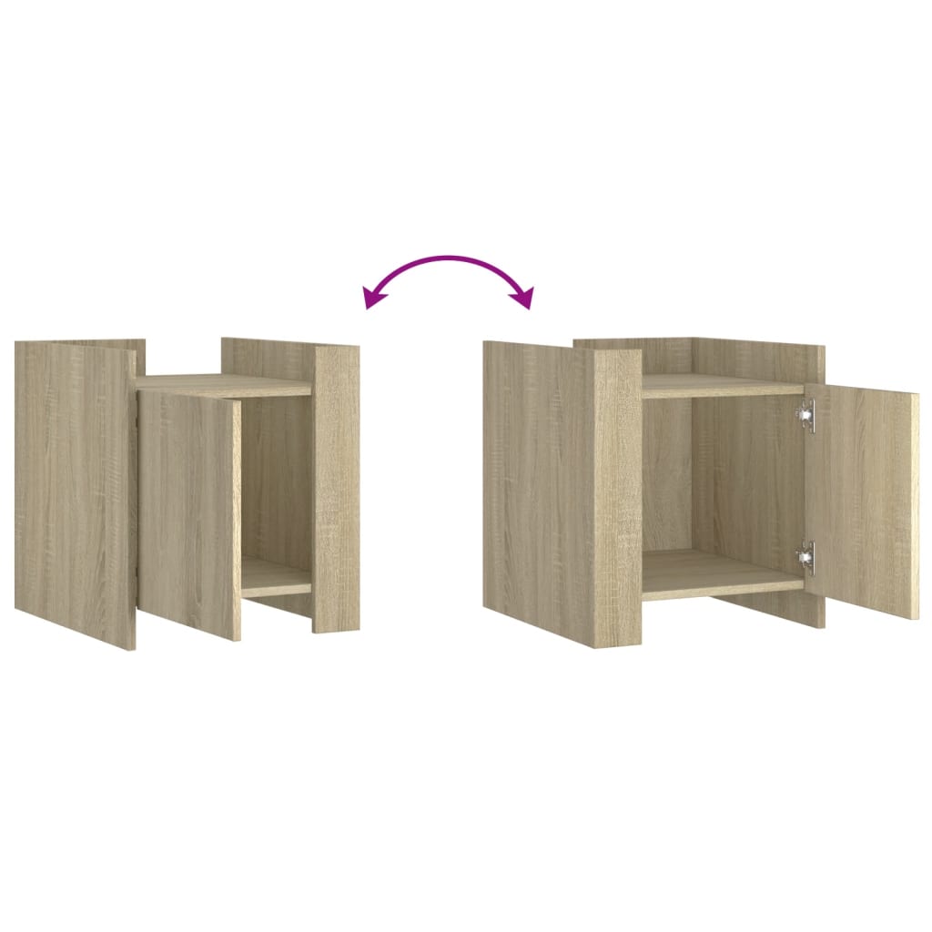 Nightstand, Sonoma oak, 45x50x50cm, engineered wood