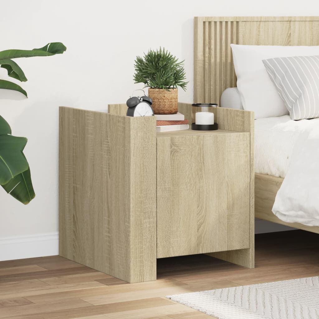 Nightstand, Sonoma oak, 45x50x50cm, engineered wood
