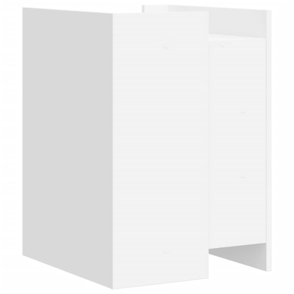 Bedside table, white, 45x50x65cm, engineered wood