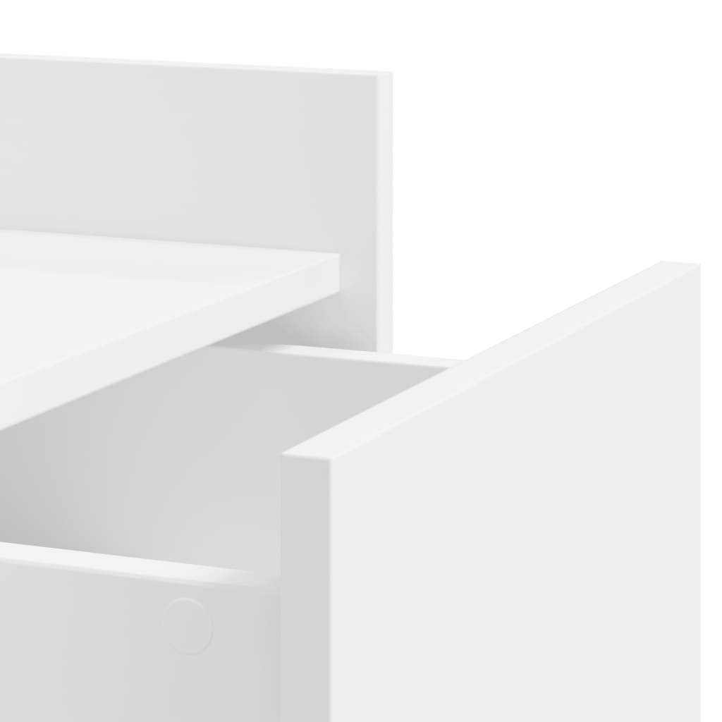 Bedside table, white, 45x50x65cm, engineered wood