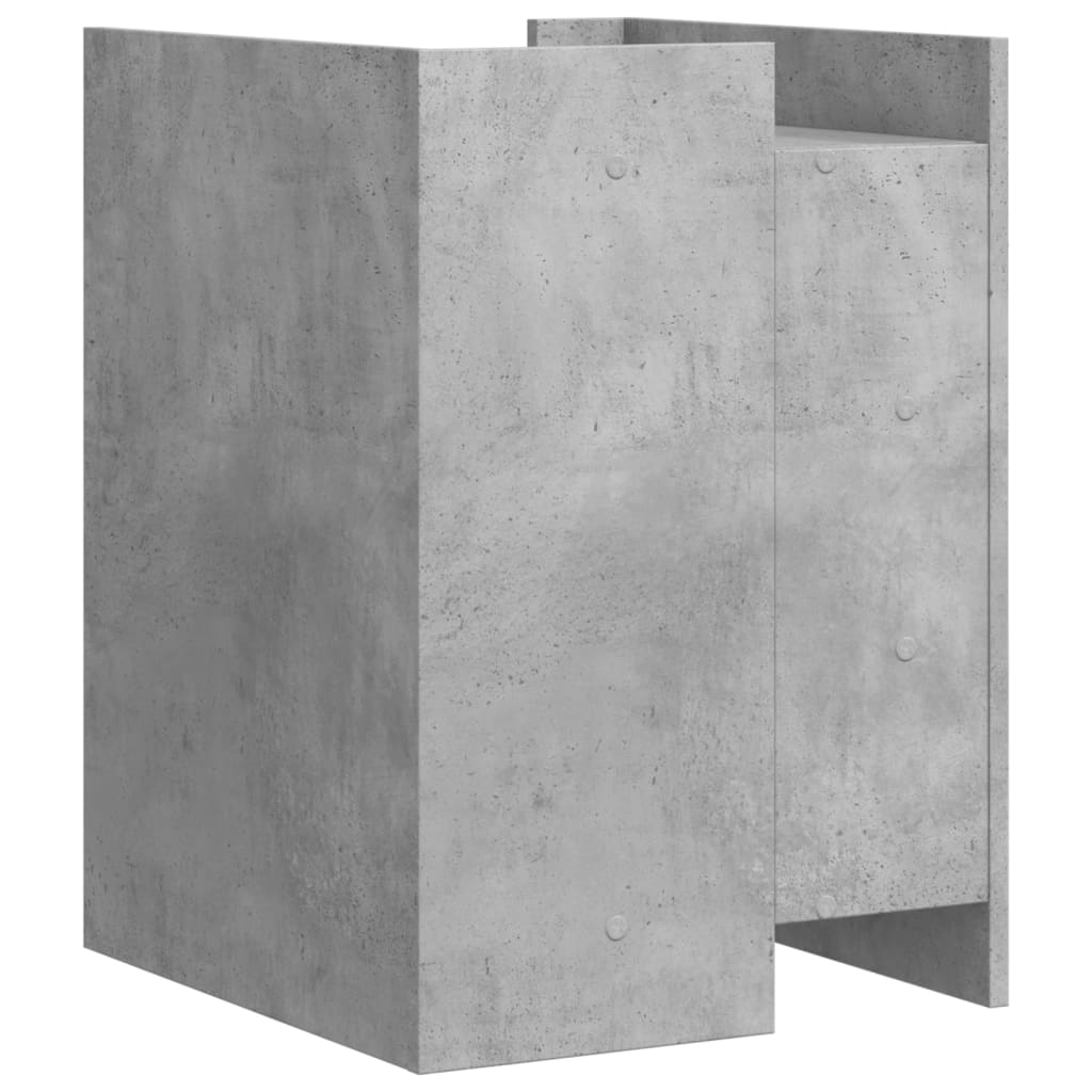 Naktinė spintelė, betono pilka, 45x50x65cm, apdirbta mediena