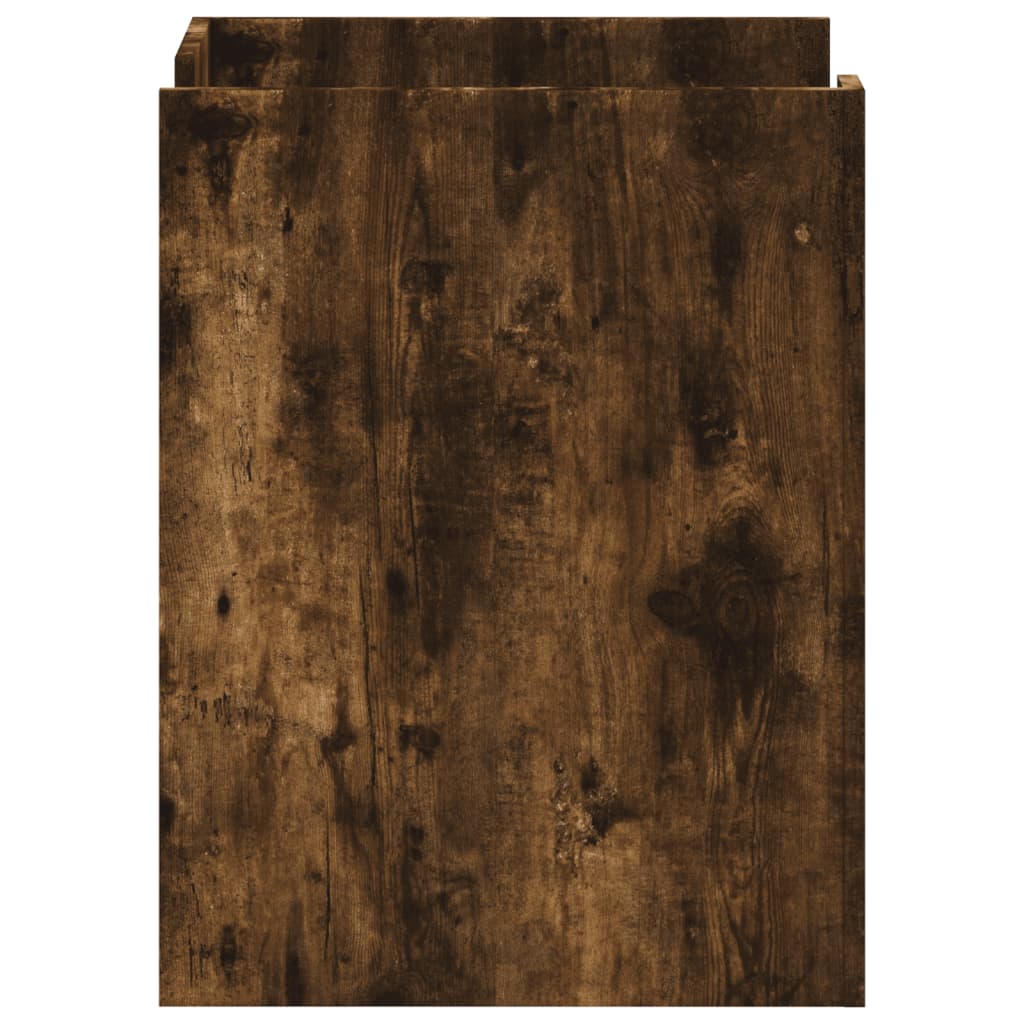 Nightstand, smoked oak, 45x50x65cm, treated wood