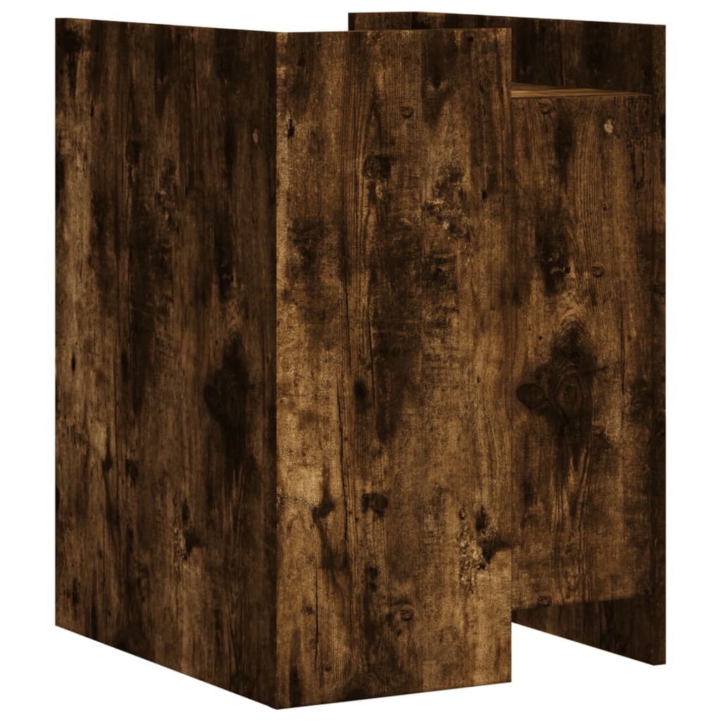 Nightstand, smoked oak, 45x50x65cm, treated wood