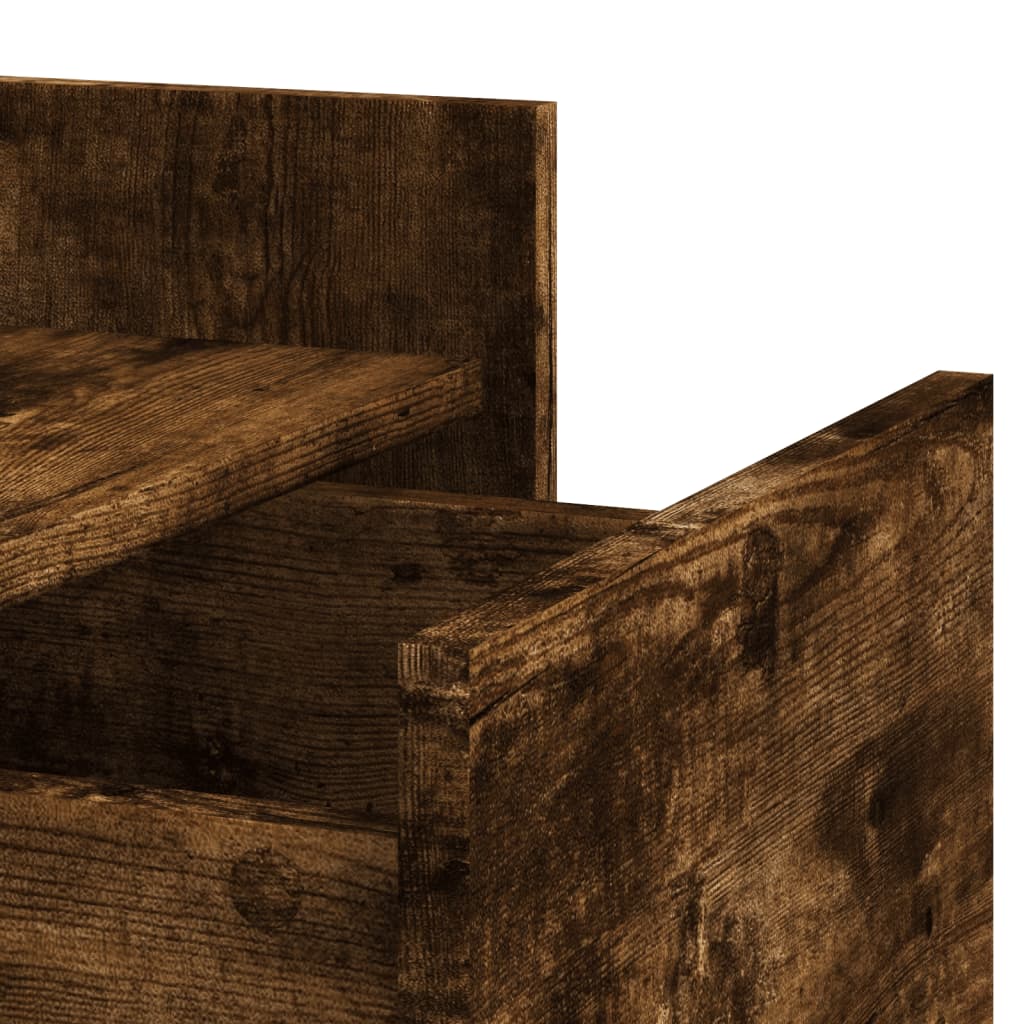 Nightstand, smoked oak, 45x50x65cm, treated wood