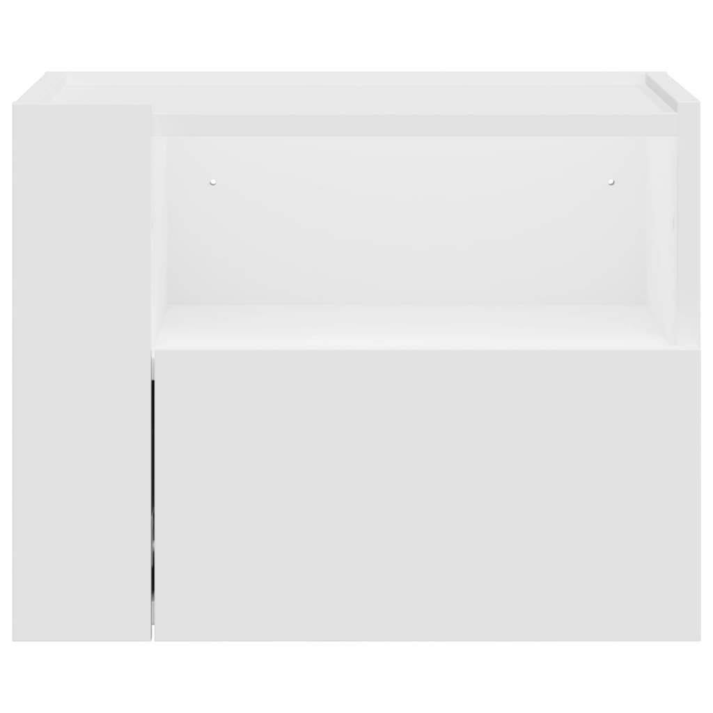 Sieninė naktinė spintelė, baltos spalvos, 45x30x35cm