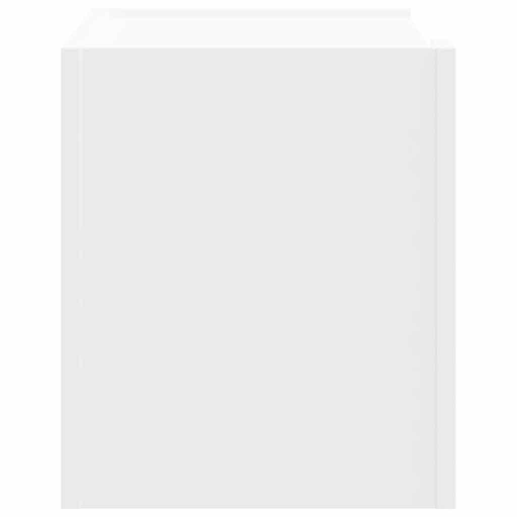 Wall-mounted bedside tables, 2 pcs, white, 45x30x35cm