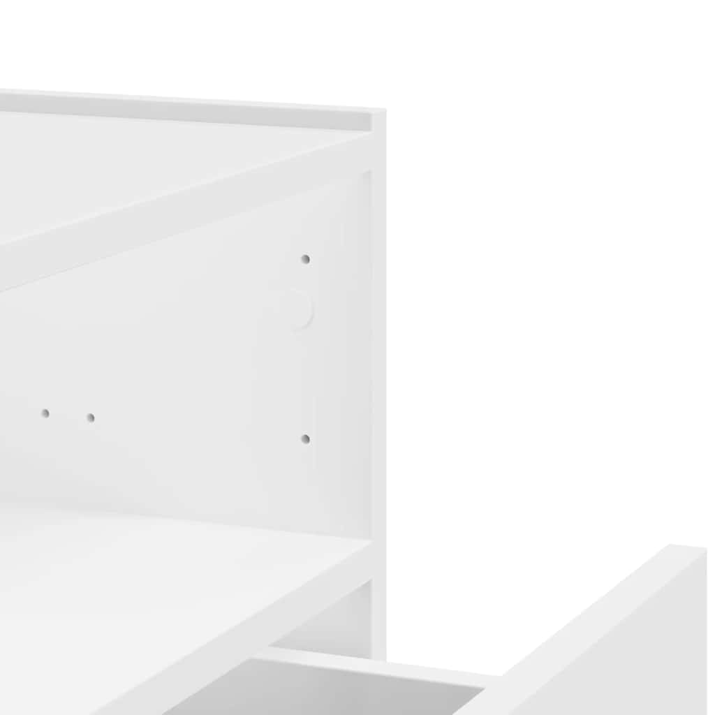 Wall-mounted bedside tables, 2 pcs, white, 45x30x35cm