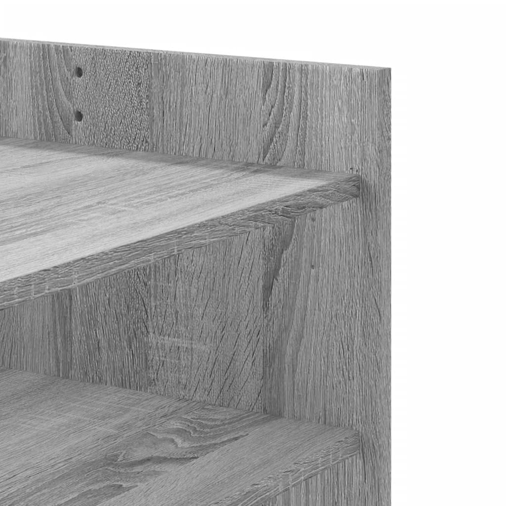 Coffee table, grey oak, 80x50x50cm, engineered wood