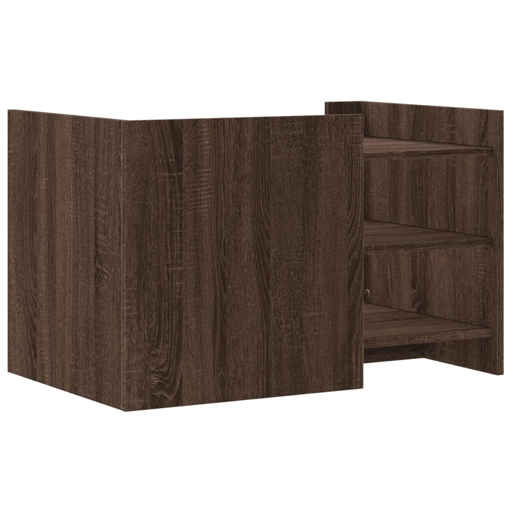 Coffee table, brown oak, 80x50x50cm, treated wood
