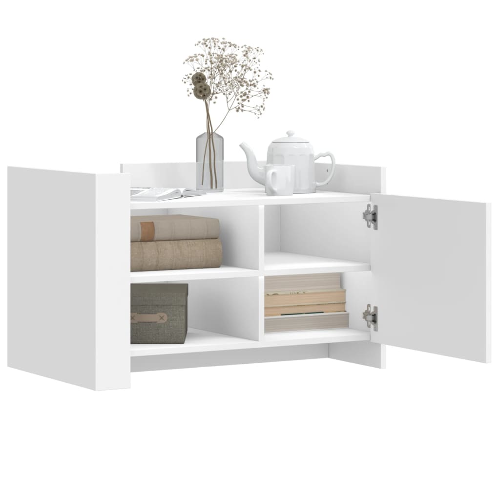Coffee table, white, 80x50x50cm, treated wood