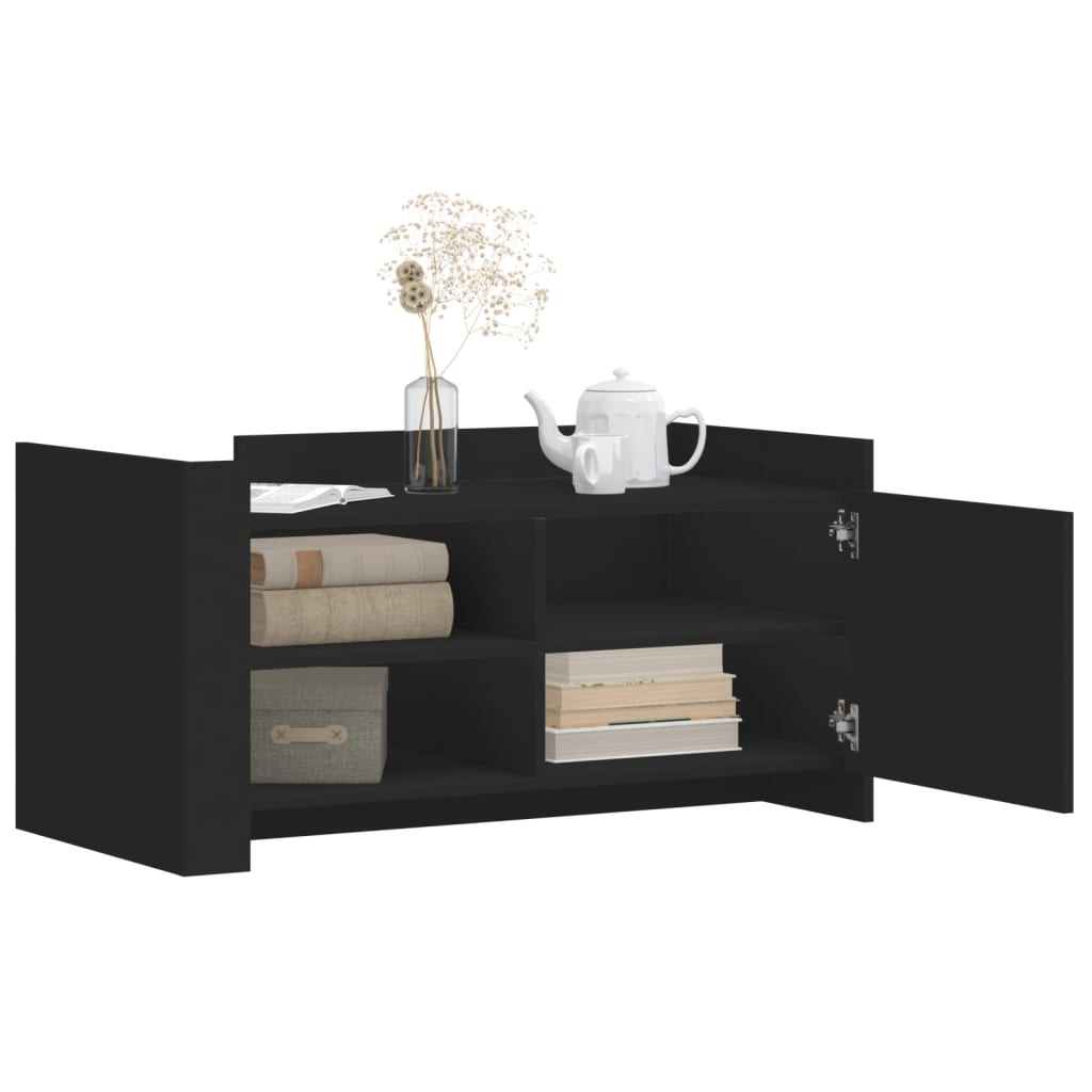 Coffee table, black, 100x50x50cm, treated wood