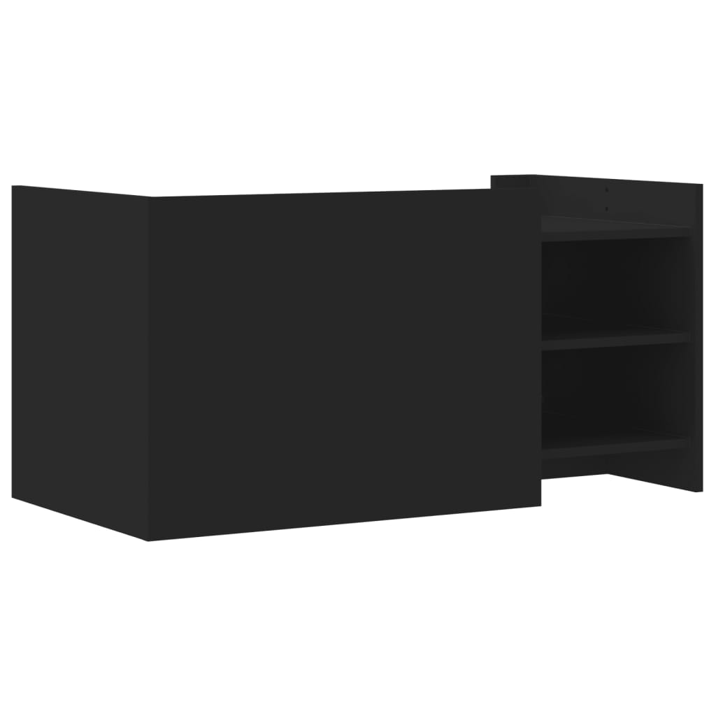 Coffee table, black, 100x50x50cm, treated wood