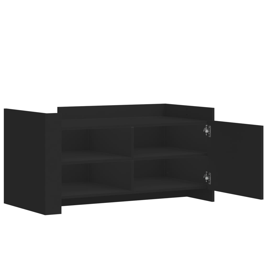 Coffee table, black, 100x50x50cm, treated wood