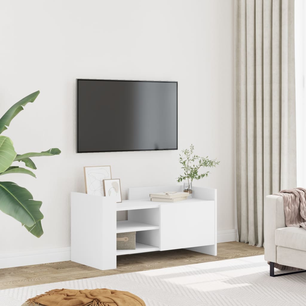 TV skapītis, balts, 80x35x40cm, apstrādāta koksne