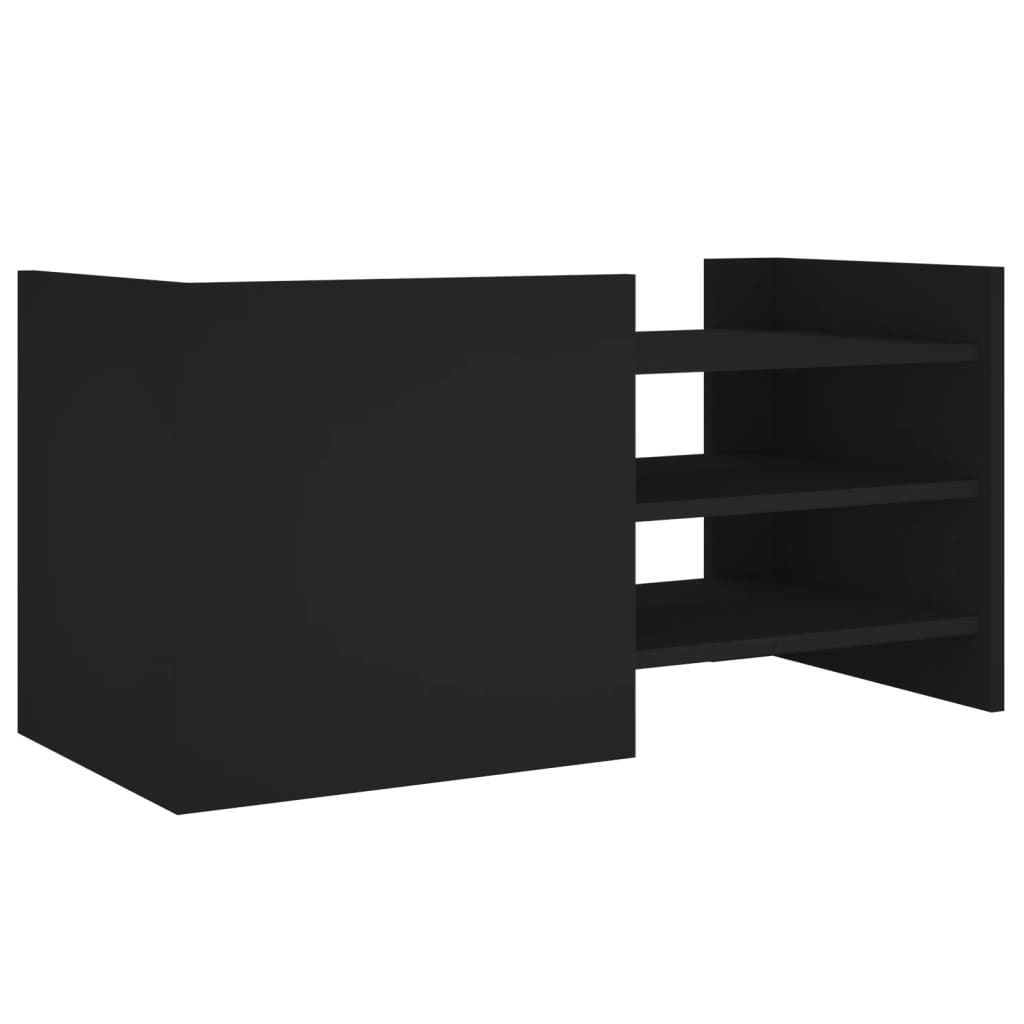 TV cabinet, black, 80x35x40cm, engineered wood