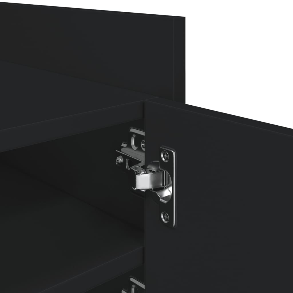 TV cabinet, black, 80x35x40cm, engineered wood