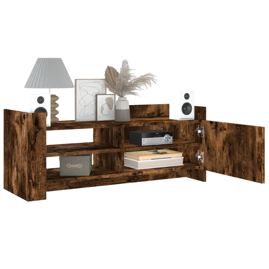 TV cabinet, smoked oak, 100x35x40cm, wood