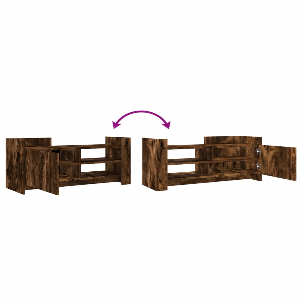 TV cabinet, smoked oak, 100x35x40cm, wood