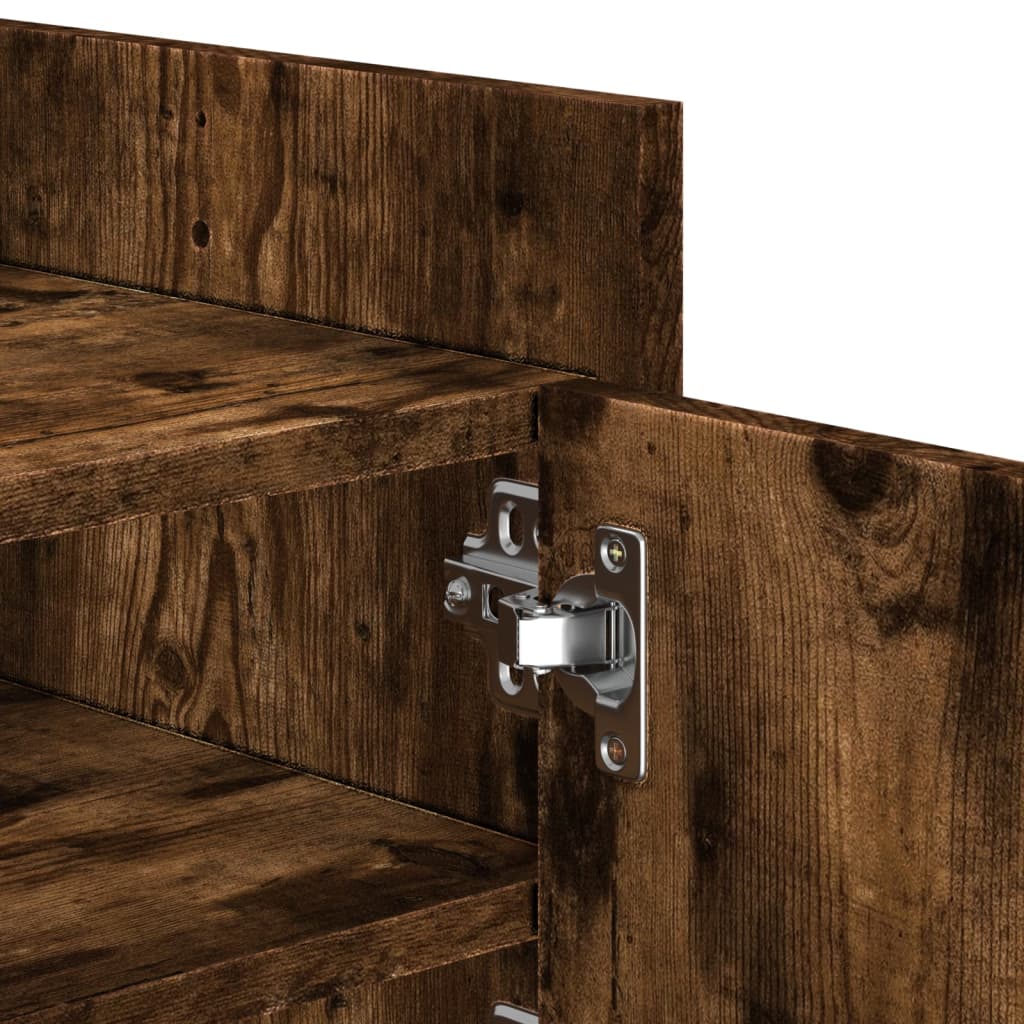 TV cabinet, smoked oak, 100x35x40cm, wood