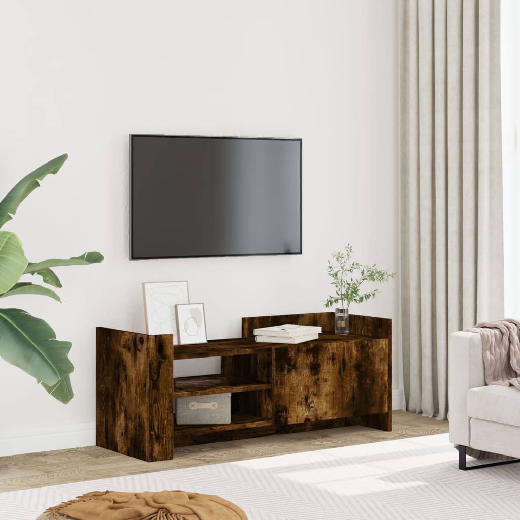 TV cabinet, smoked oak, 100x35x40cm, wood