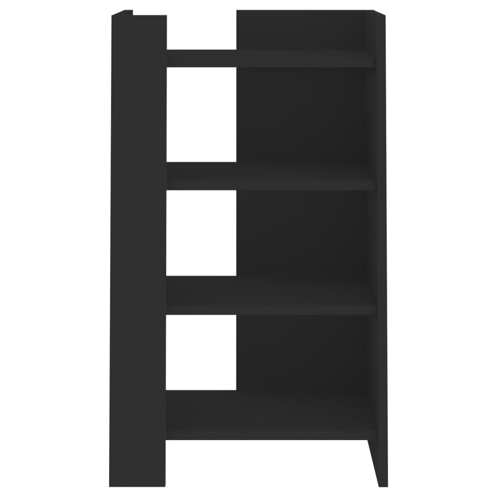 Side cabinet, black, 45x35x75cm, engineered wood