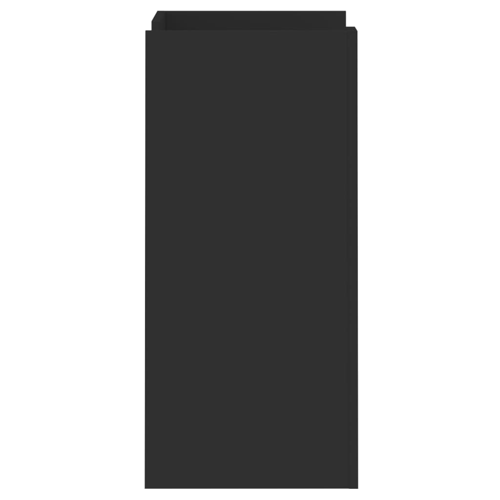 Side cabinet, black, 45x35x75cm, engineered wood