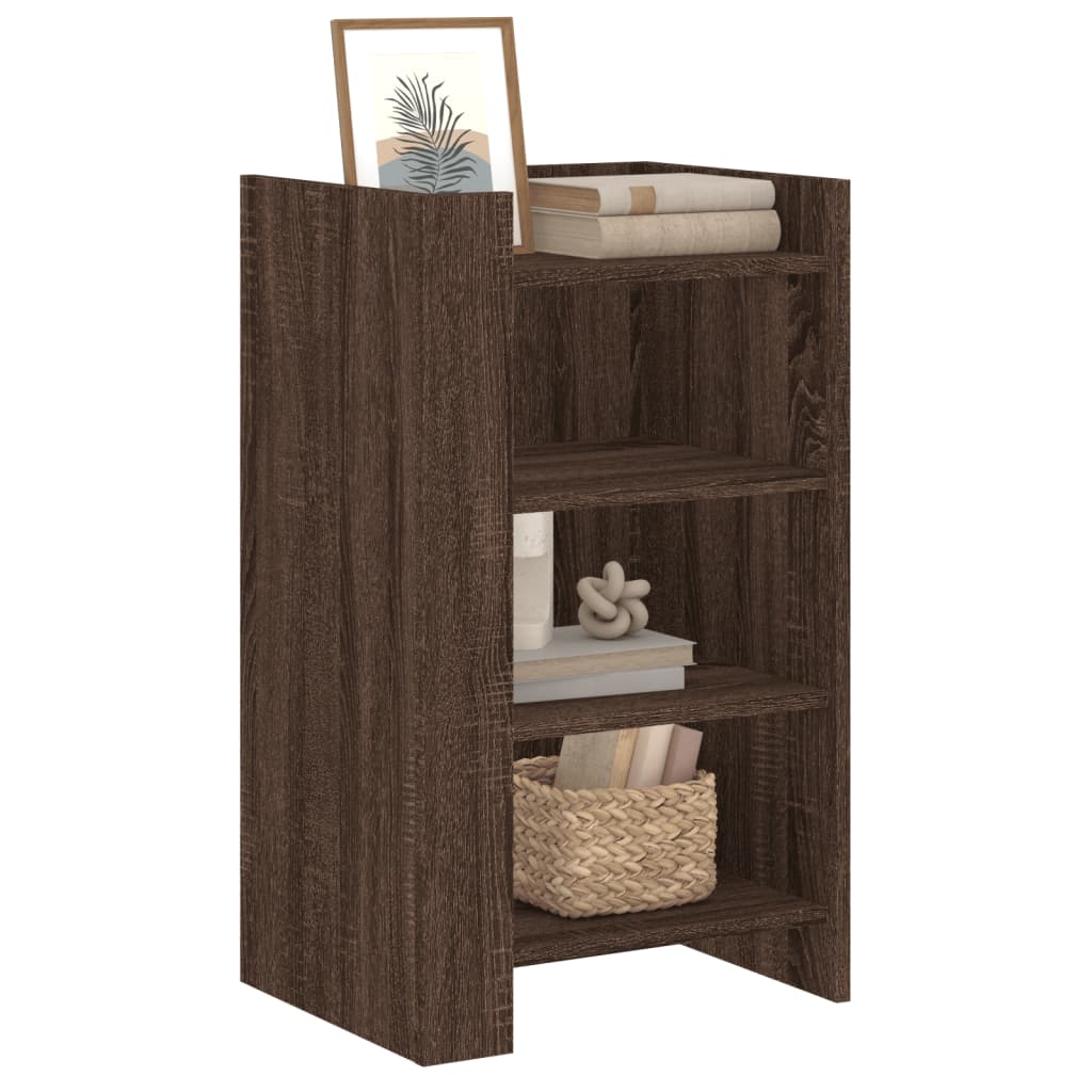 Side cabinet, brown oak, 45x35x75cm, engineered wood
