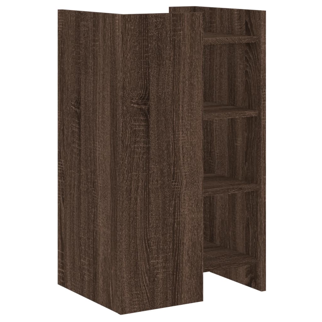 Side cabinet, brown oak, 45x35x75cm, engineered wood