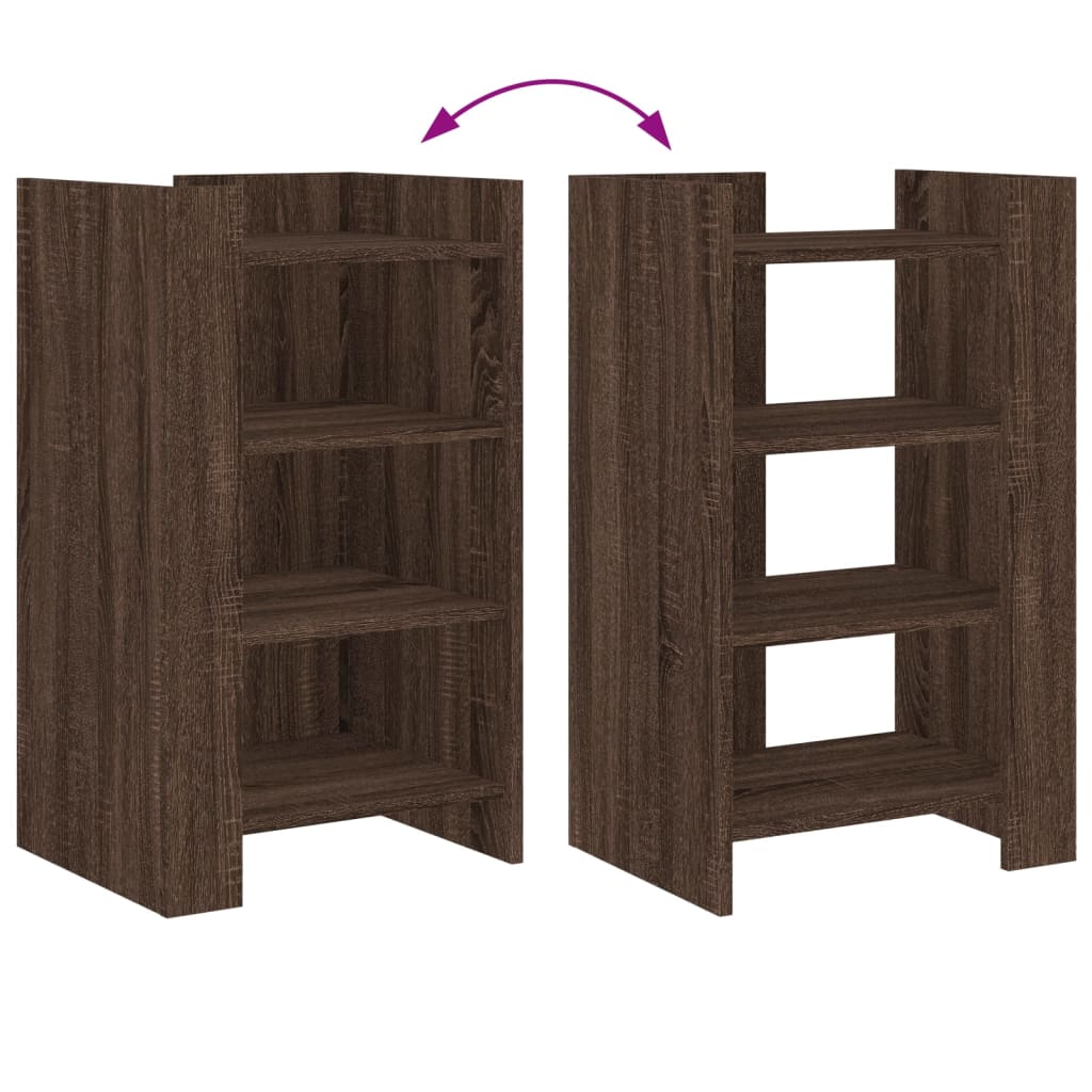Side cabinet, brown oak, 45x35x75cm, engineered wood